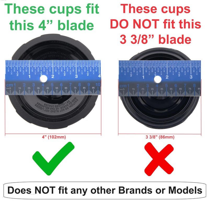 Blendin 32 Ounce Cup with Sip N Seal To Go Lids - Extra Large Replacement Jar Compaible with Nutri Ninja Auto-iQ 1000W and Duo Blenders - Premium Blender Cups Replacement (2 Pack) - Image 4